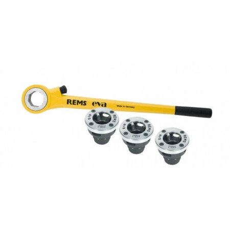 Threading ratchet REMS Eva + 3 threading heads - Rems