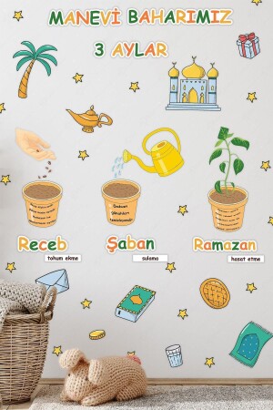 Three Months Season of Mercy Special Sticker Set Recep Şaban Ramadan Sticker Set - Ramadan Ornaments 3 Months 20 x 30 - MSticker