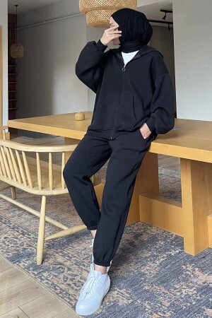 Three Thread Sweat Suit with Elastic Legs - Lamelif