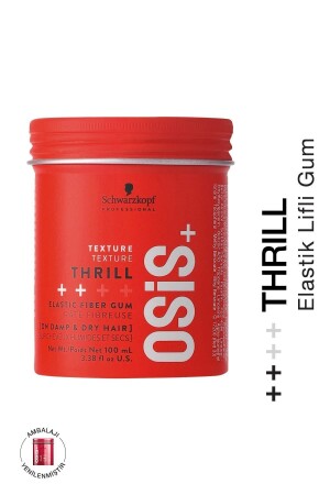 Thrill Elastic Fiber Gum Styling Medium Hold 100ml Shine Gum Wax - Osis