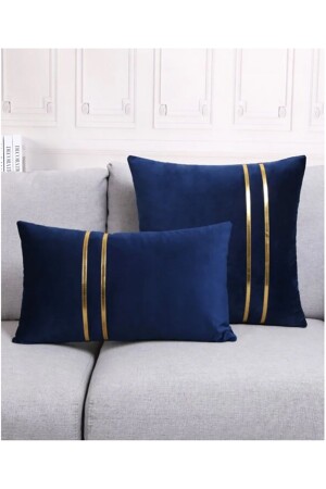 Throw Pillow Cover with Gold Detail - Deccostil