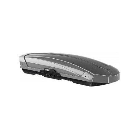Thule Motion XT XL model tavan bagaj taşıyıcı, titanyum renkli, parlak yüzeyli. - Thule