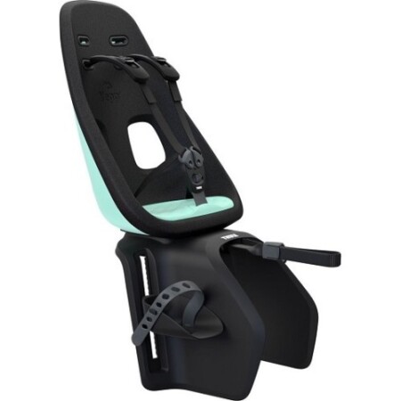 Thule Yepp Nexxt Maxi Kindersitz fürs Fahrrad hinten, mintgrün, montiert am Kofferraum - Thule