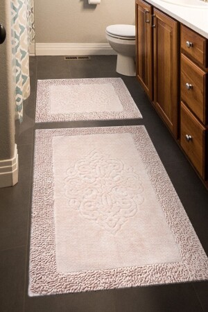 Tiffany 2-Piece Cotton Toilet Set - Powder Bath Mat Set - Madame Clean Home