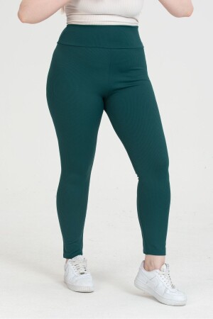 TİGERSS women's plus size high waist elasticated ribbed tights - Tigers