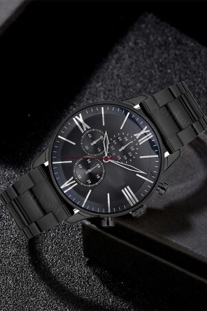 Timeless Elegance: Black Metal Analog Men's Wristwatch Stc11991 STC11992 - Korikom