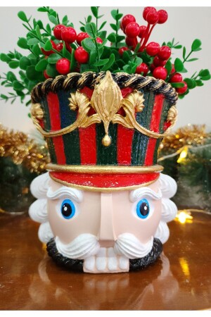 Tin Soldier Flowerpot Figurine - Nutcracker Statue - New Year's Gift - Christmas Accessories - Diameter 20cm - Ella's Design Studio