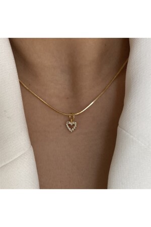 Tiny Stone Heart Necklace - Ok Roses