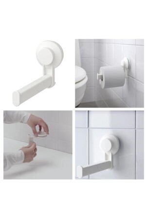 Tısken Bathroom Toilet Roll Holder with Suction Cup 15 Cm 02907 - IKEA