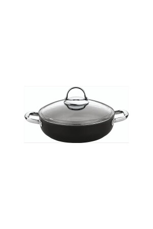 Titanium 32 Cm Flat Pot 7 Liters with glass lid - SAFLON
