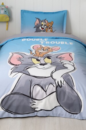 Tk Duvet Cover Set Tom & Jerry Double Trou Gray - Özdilek