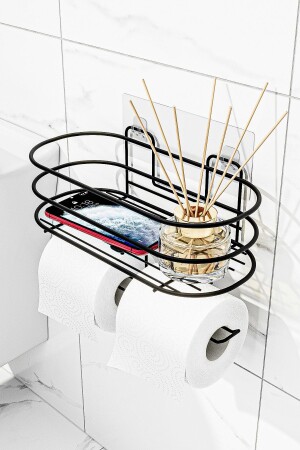 Toilet Paper Holder Adhesive Toilet Paper Napkin Holder Toilet Paper Organizer Bathroom Organizer - Bino