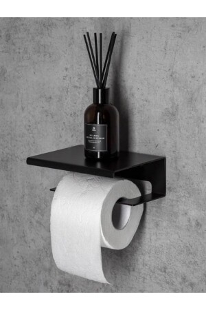 Toilet Paper Holder with Metal Phone Shelf - Kraker