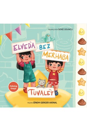Toilet Training Book - With Panel - With Stickers - Special for Children - 22x22 - Goodbye Diaper Hello Toilet - Bebek Ve Uyku