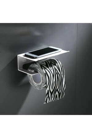 Toilettenpapierhalter mit Telefonablage aus Metall - Kraker