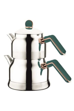 Tombik Elit Green Bakelite Family Size Teapot with Handle 868043405057818 - Akdeniz