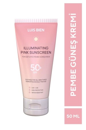 Tone Equalizer SPF 50+ High Protection Pink Sunscreen for All Skin 50 Ml LUU160 - Luis Bien