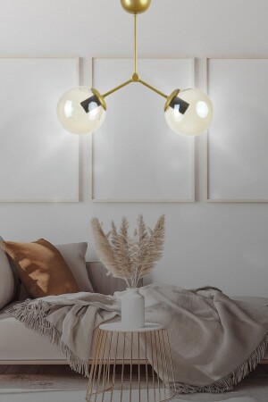 Top 2-Piece Special Genuine Honey Glass Pendant Lamp Chandelier - Bedroom - Living Room - Kitchen - Hall To-P - TEKFA