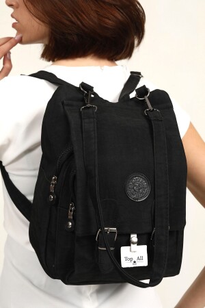 حقيبة ظهر ومكافأة كتف من نساء من المواد السوداء - Top All Bag