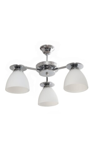 Topaç Modern Living Room - Kitchen - Bedroom Glass Chrome 3-Piece Chandelier 0702202191345 - Modavize