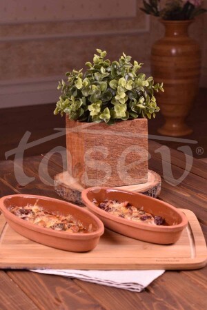 Toprak 29 X 16 Cm Oval Güveç 2li 29x16 - HerşeyTopraktan