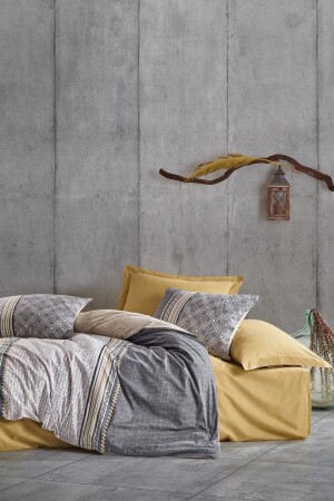 Toprak Double Duvet Cover Set Nedra Beige 8680108053591 - Cotton Box