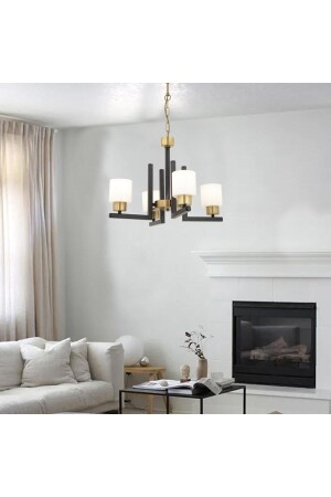 Torqu 4 Pieces Antique Black Modern Bedroom Kitchen Living Room Hall Chandelier 3424-04-BL - Apliqa