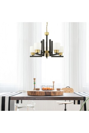 Torqu 5 Piece Antique Black Modern Bedroom Kitchen Living Room Hall Chandelier 3424-05-BL - Apliqa