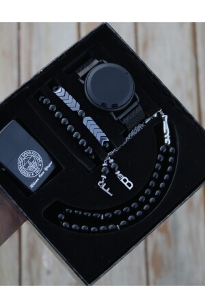Touchscreen Men's Wristwatch Lighter Prayer Beads and Bracelet Set wessfb - wesscollection