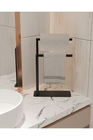 Towel Holder Countertop Paper Hand Towel Holder Home Bathroom Organizer Stainless Metal No Assembly Required - Aju