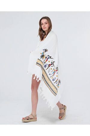 Towel Peshtemal, Beach Towel, Bath Towel, Patterned Pesh001 - BW TEKSTİL