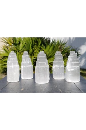 Tower Made of Natural Selenite Stone - Define Hediye