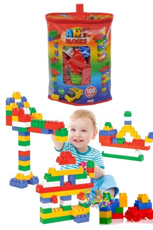 Toy Educational Tutorial Blocks 180 Pieces Lego Block Kindergarten Development Set 180block - Fırsat Oyuncak
