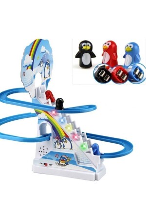 Toy Penguin with Slides, Lights, Sounds, Turn Around, Penguin with Slides and Ladders PRA-6954270-1677 - Cango