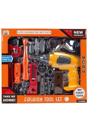 Toy Repair Set Battery Operated Drill Hammer Screwdriver Set 18 Pieces EVMAK-TAMIRSET - Evmak