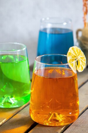 Tra367 Terra 6 Pieces Water Soft Drink Glass Lava TRA367 Terra - Lav