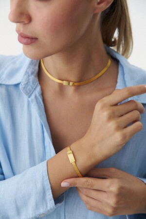 Trabzon-Armband aus Weidengeflecht aus 14 Karat Gold - Yavuz Kuyumculuk