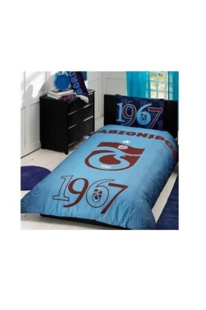 Trabzon Sports Claret Red Blue Lizenziertes Bettbezug-Set Einzelbettbezug-Set 8696048641521 - Taç
