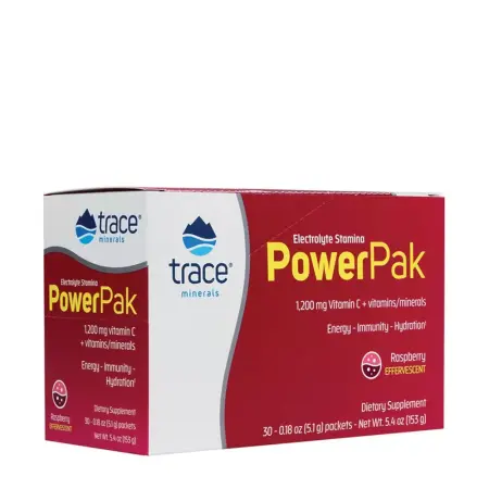 Trace Minerals Electrolyte Stamina Power Pak (30 Packs, Raspberry) - Trace Minerals