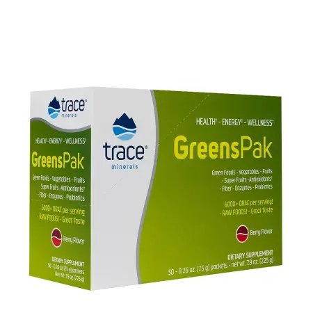 Trace Minerals Greens Pak (30 Packs, Berry) - Trace Minerals