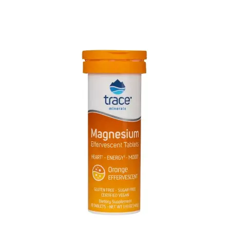Trace Minerals Magnesium Effervescent Tablets (10 Effervescent Tablets, Orange) - Trace Minerals