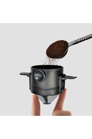 Tragbarer, zusammenklappbarer, papierloser, langlebiger Kaffeefilter aus Edelstahl, Brautrichter, Tropfer, Dripperlavie - La Vie Design