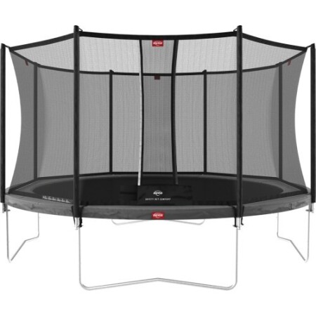 Trampoline with net BERG Favorit Regular 430, gray, with Comfort safety net - BERG
