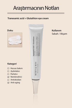 Tranexamic Acid+glutathion Brightening Eye Contour Cream 30 Gr - Mary & May