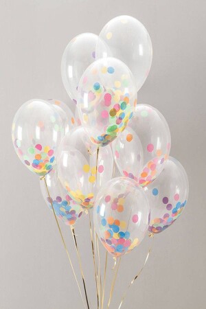 Transparent Balloon with Confetti 5 Pieces - Partifabrik