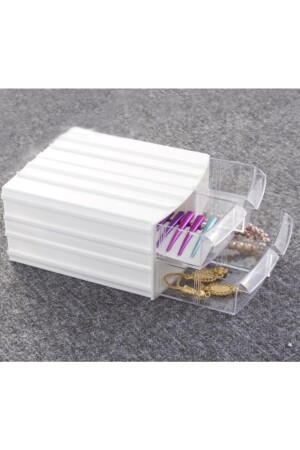 Transparent Drawer Organizer Box 4 Drawer Dremel Engraving Bead Jewelry Storage Organizer Box organizer-4 - Depolife