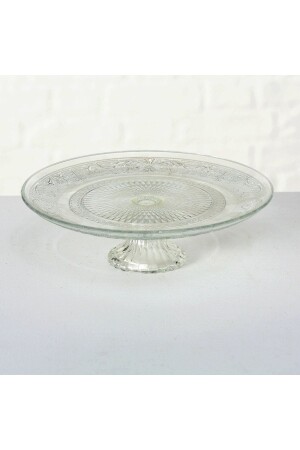 Transparent Glass Cake Serving Plate BO 6066700 - BOLTZE HOME