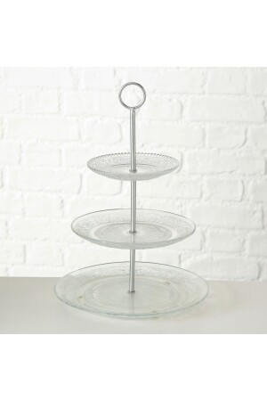Transparent Glass Decorative Shelf Stand 35cm BO 7505000 - BOLTZE HOME