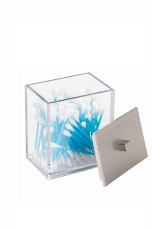 Transparent Glass with Earloop and Cotton Organizer Cover 9x6-5x11-5 cm 41480ES - Bosphorus