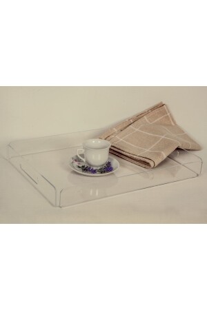 Transparent Plexiglass Tray 35x25 cm Service Coffee Tea and Presentation Tray TRANSPARENT PLEXYTETRAY - Asfal